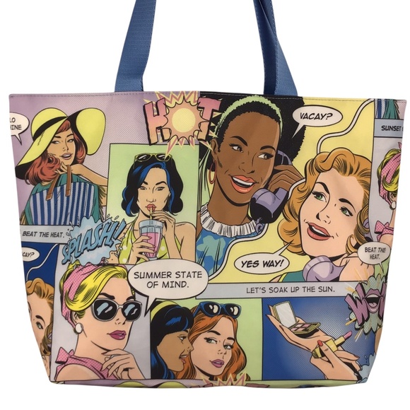 NWOT Estée Lauder Comic Art Tote Bag - Picture 4 of 13